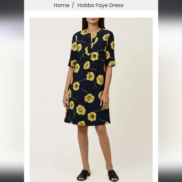 Hobbs London | Dresses | Hobbs London Faye Blue Floral Tunic